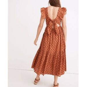 Madewell Ruffle-Strap Tiered Midi Dress